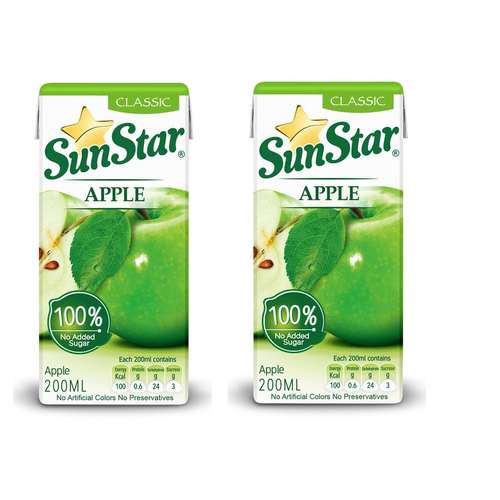 آبمیوه سیب سان استار  -0.2 لیتر بسته 2 عددی