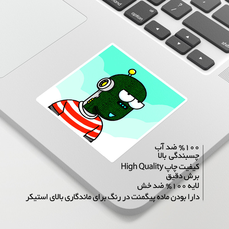استیکر لپ تاپ ماسا دیزاین طرح ربات مدل STKJO