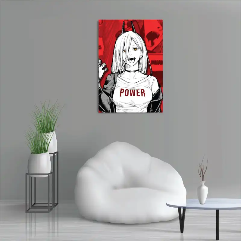 پوستر طرح انیمه مرد اره برقی پاور