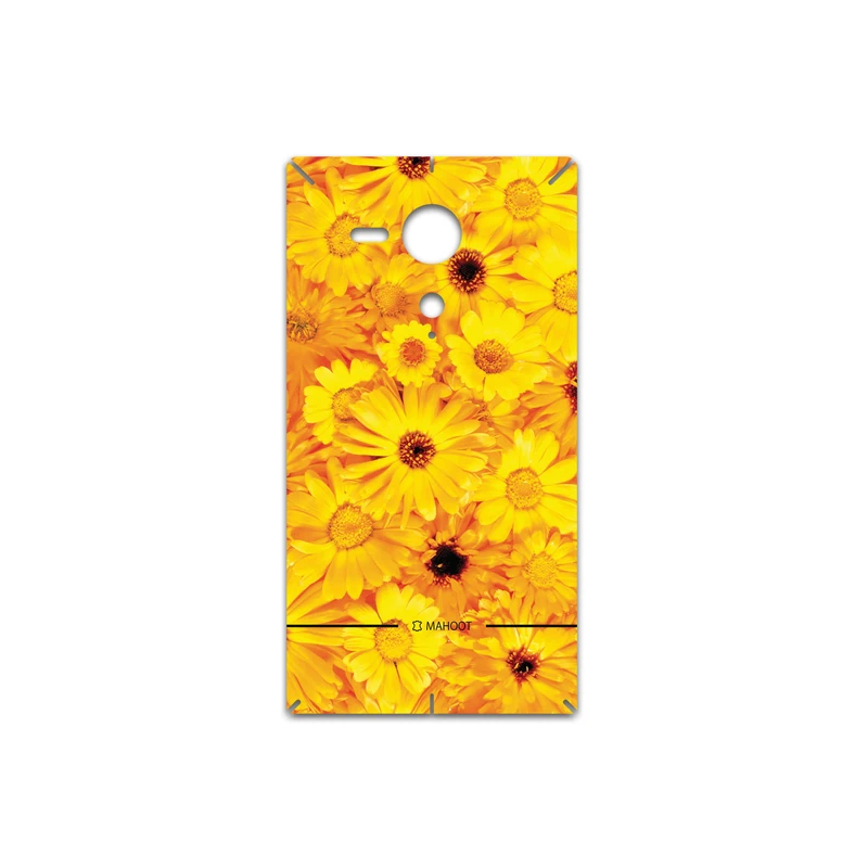 برچسب پوششی ماهوت مدل Yellow-Flower مناسب برای گوشی موبایل سونی Xperia SP