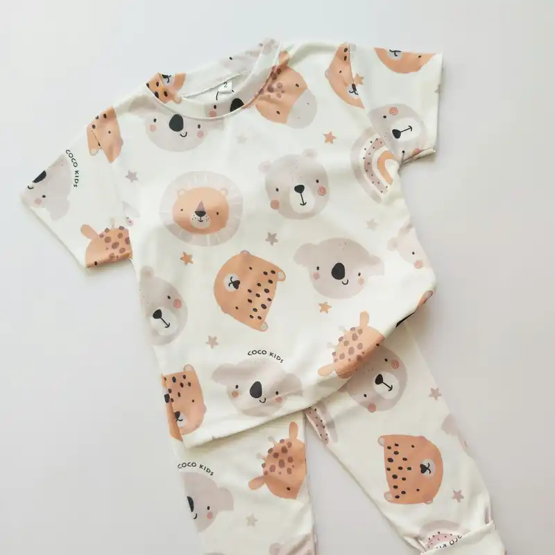 ست تی شرت و شلوار بچگانه مدل رنگین کمان