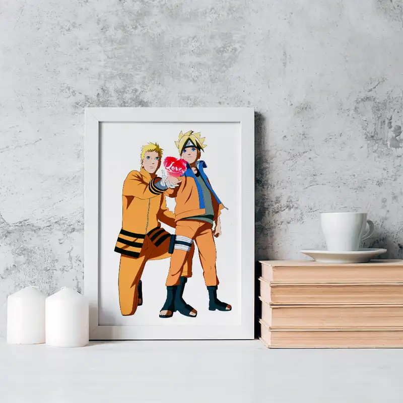 تابلو خندالو مدل بوروتو و ناروتو اوزوماکی انیمه بوروتو کد 15742