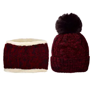 ست کلاه و شال گردن بافتنی بچگانه کد P0144-2