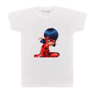 تی شرت بچگانه پرمانه طرح دختر کفشدوزکی کد pmt.5202