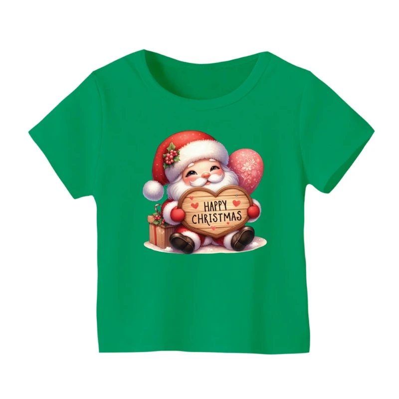 تی شرت آستین کوتاه بچگانه مدل بابانوئل کریسمس کد 29