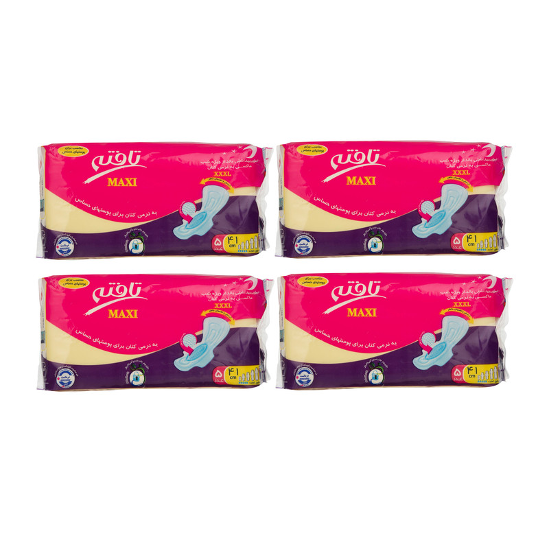 نوار بهداشتی تافته مدل maxi مجموعه 4 عددی