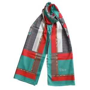 شال زنانه دیور مدل ابریشم توییل مجلسی پیچازی لوزی لوزی 