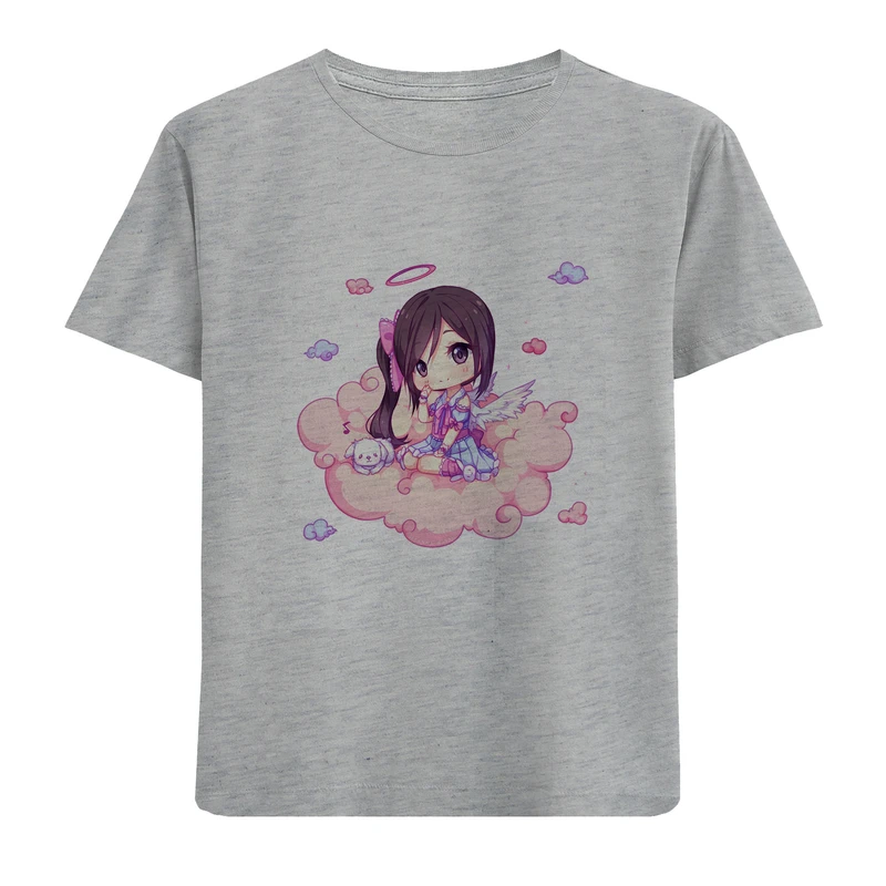 تی شرت آستین کوتاه دخترانه مدل ابرودختر D307