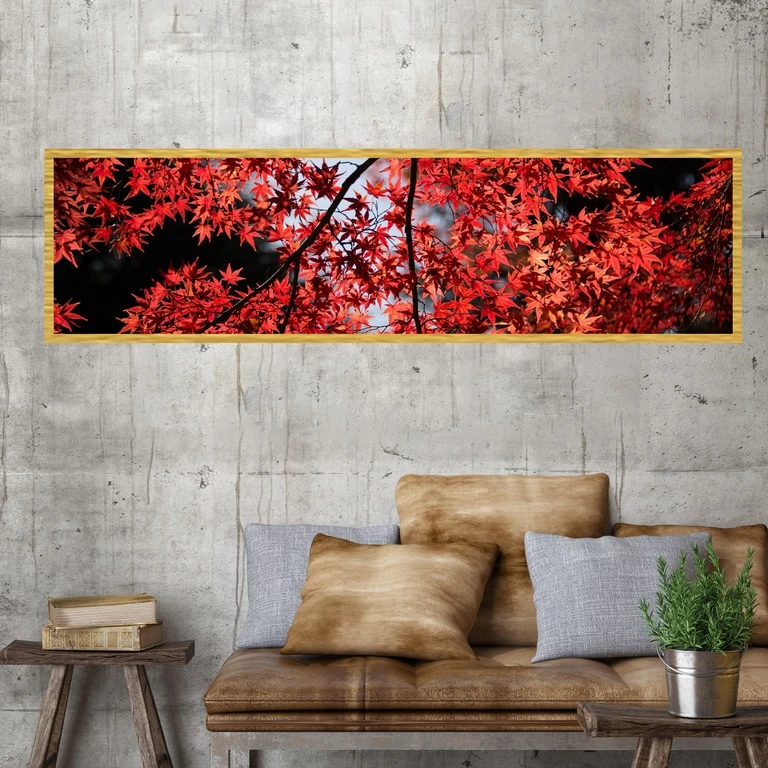 تابلو بکلیت طرح منظره پاییزی مدل کشیده T-7664