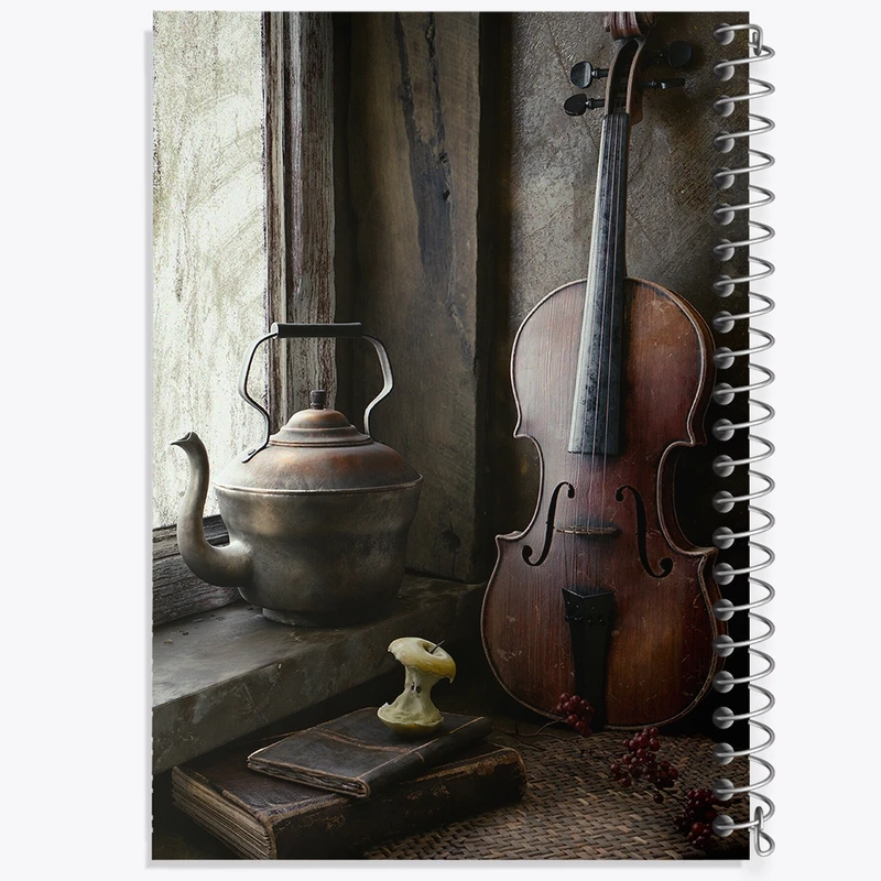 دفتر مشق 100 برگ خندالو طرح ویولن کد F695