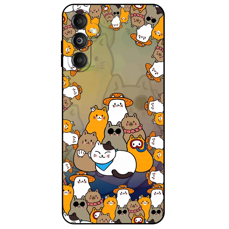 کاور مگافون طرح گربه مدل 7717 مناسب برای گوشی موبایل سامسونگ Galaxy M14 5G       