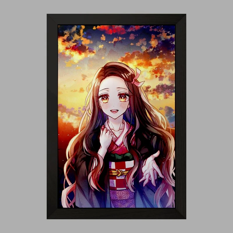 تابلو خندالو مدل نزوکو انیمه دختر  کد 12136