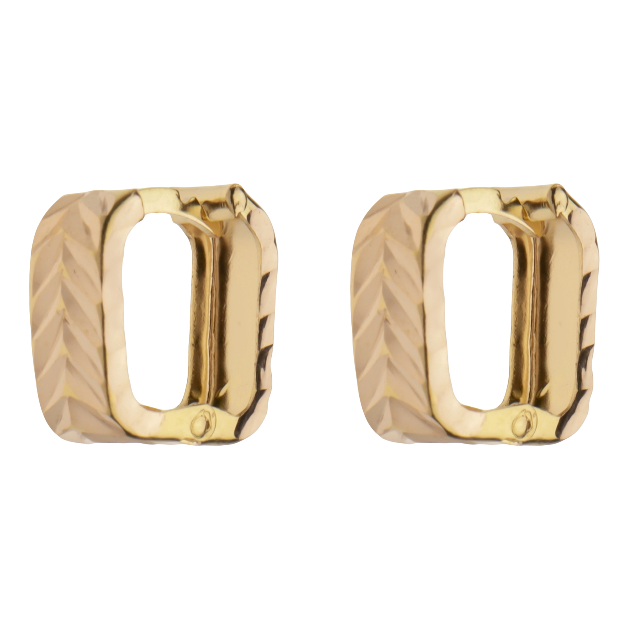 گوشواره حلقه‌ای طلا 18 عیار زنانه گلدم مدل E-3070031