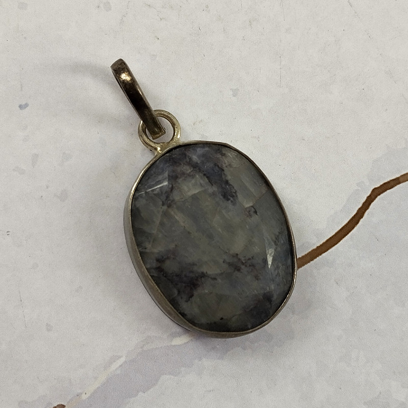 آویز گردنبند نقره زنانه سلین کالا مدل یاقوت کبود کد 1010