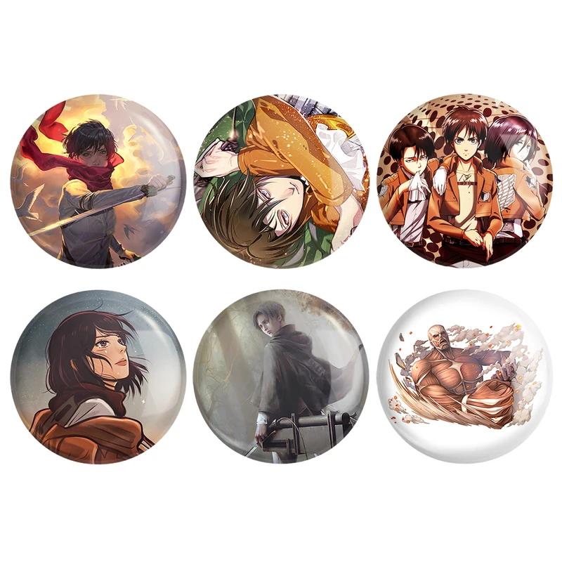 مگنت خندالو طرح انیمه اتک آن تایتان Attack on Titan کد 1045A مجموعه 6 عددی