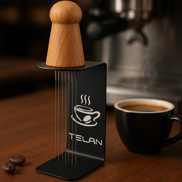 نیدل قهوه مدل تلن دسته چوبی طرح استند دار