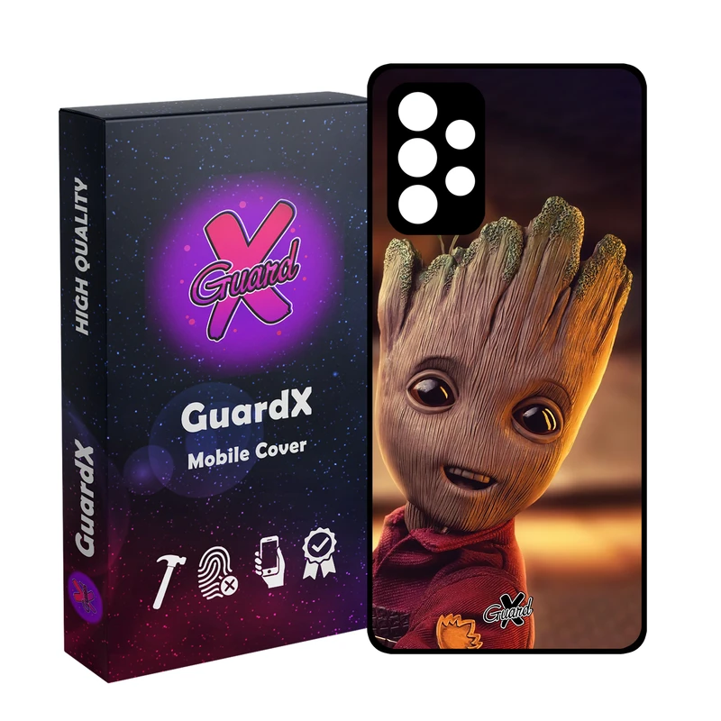کاور گارد ایکس طرح Groot مدل Glass10479 مناسب برای گوشی موبایل سامسونگ Galaxy A73
