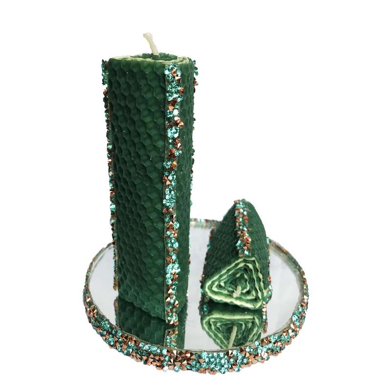 شمع مدل Le44 مجموعه 2 عددی به همراه استند