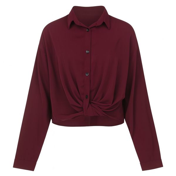 شومیز آستین بلند یقه برگردان زنانه مدل R31