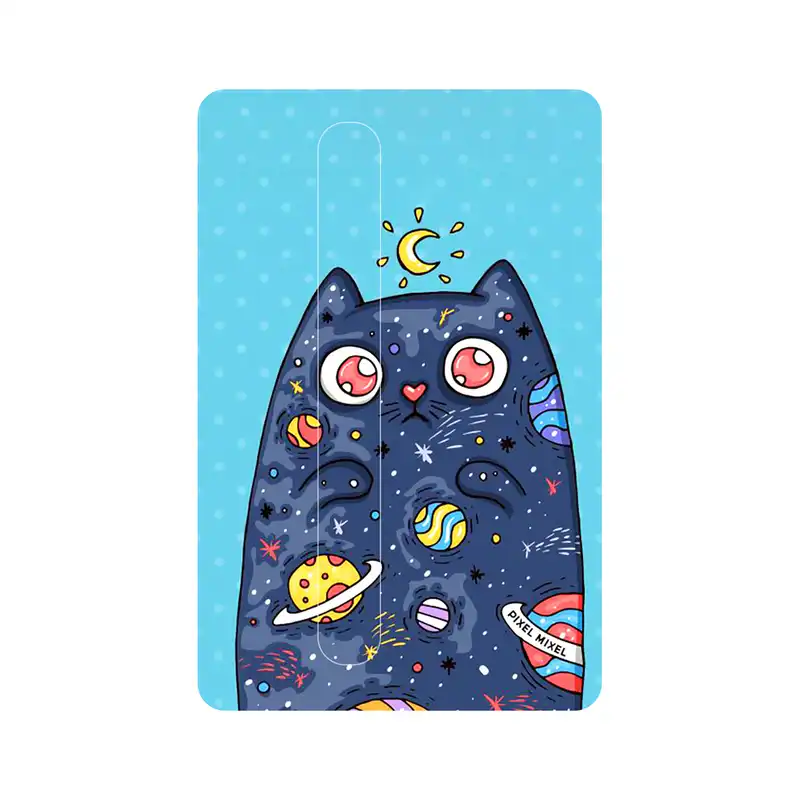 استیکر کارت پیکسل میکسل مدل گربه فانتزی آبی کد A50