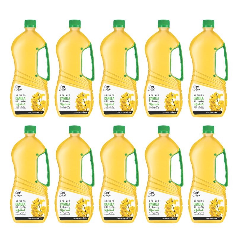 روغن کانولا فرسی - 800 میلی لیتر بسته 10 عددی