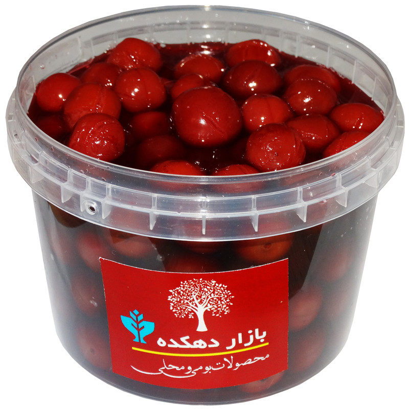 کمپوت آلبالو خانگی بازار دهکده - 650 گرم