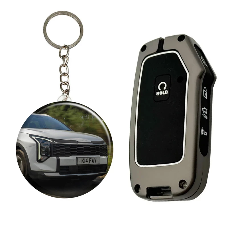 کاور ریموت و سوئیچ خودرو کالانیکس مدل COV-Sportage -100525 طرح فلزی مناسب برای کیا نیو اسپورتیج به همراه جاسوئیچی