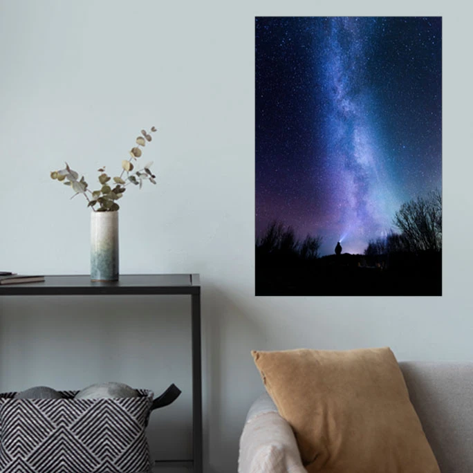 پوستر گوفی مدل والپیپر آسمان شب پر ستاره کهکشان طرح طبیعت و گردشگری Nature Sky Galaxy 4K کد PRPL21