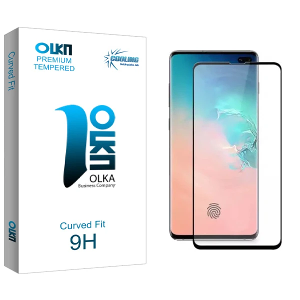 محافظ صفحه نمایش شیشه ای کولینگ مدل Olka FLGL مناسب برای گوشی موبایل سامسونگ Galaxy S10 Plus