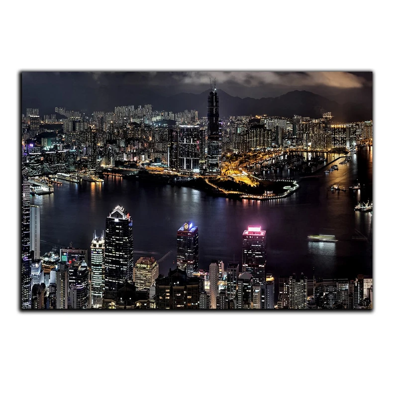 تابلو شاسی بکلیت طرح منظره شهر هنگ کنگ مدل SH-833