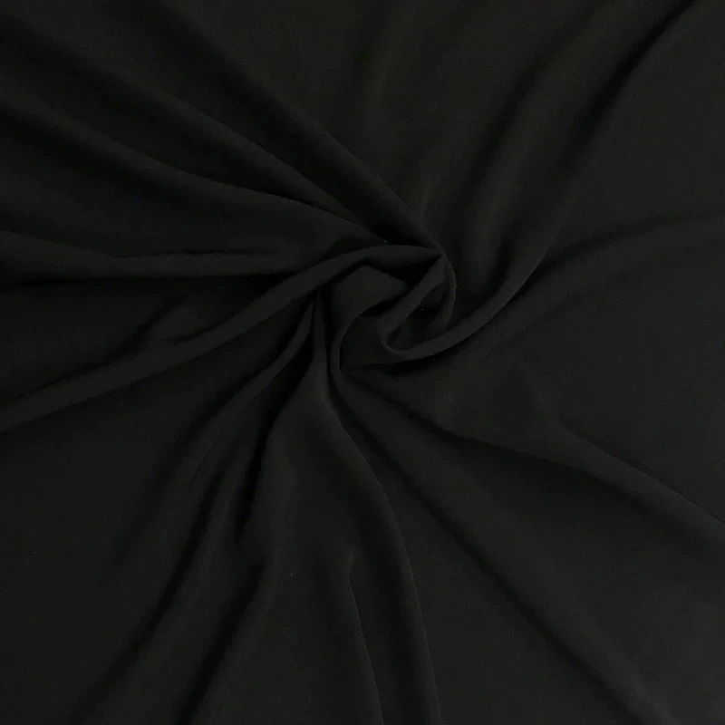 پارچه لباس عرض 1.1 متر مدل کرپ خاویاری رنگ مشکی