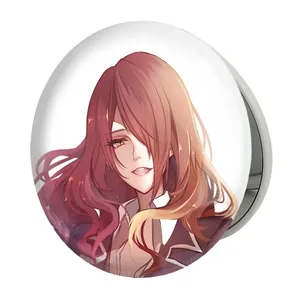 آینه جیبی خندالو طرح ریندو انیمه جنگ غذاها Food Wars مدل تاشو کد 17021 