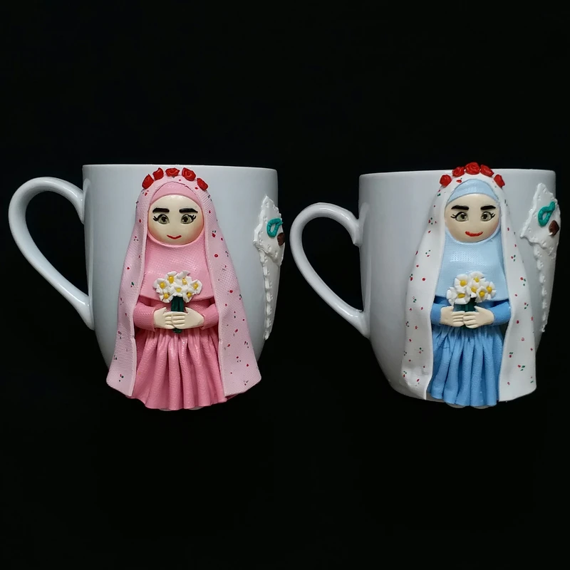 ماگ سرامیکی مدل جشن تکلیف کد L830 مجموعه 2 عددی