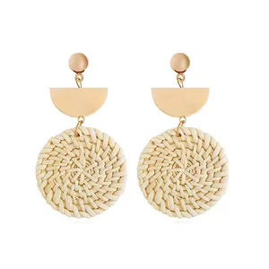 گوشواره آویز زنانه مدل حصیری کد s018