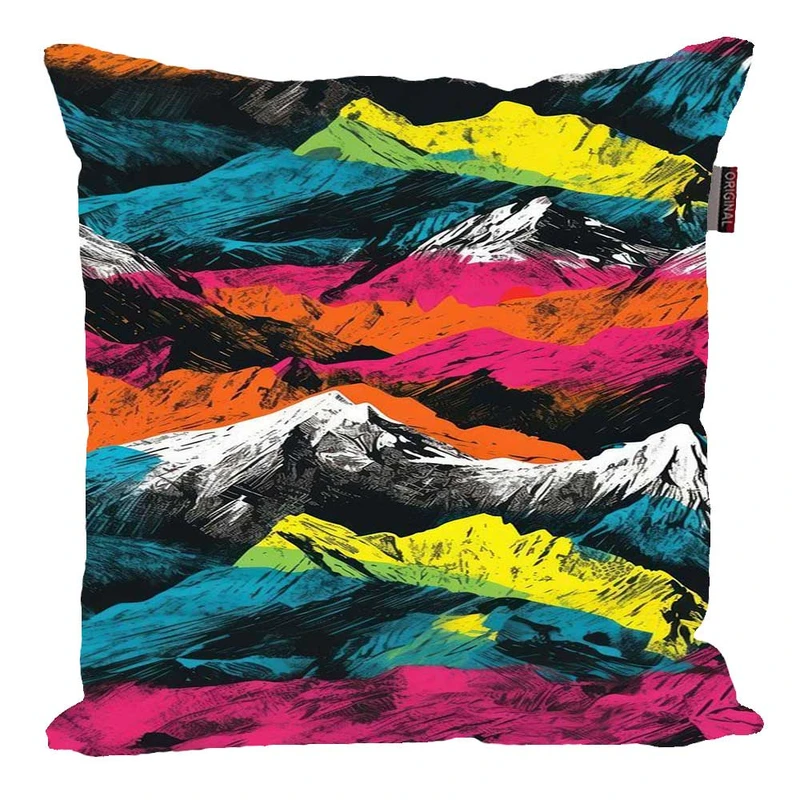 کوسن پاد آفرین مدل فانتزی طرح کوه رنگی خفن کد p1280