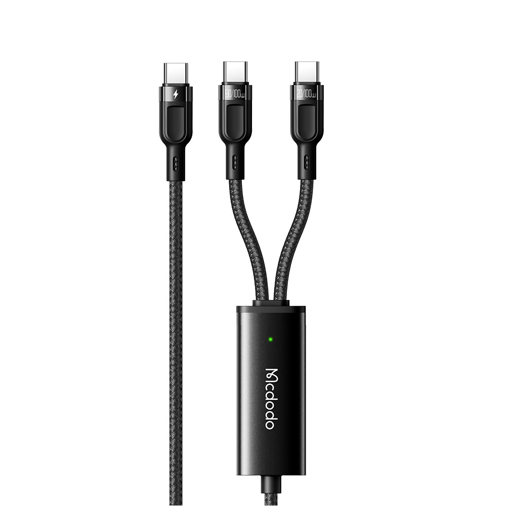 کابل تبدیل 1 به 2 USB-C مک دودو مدل CA-7470 طول 1.2 متر