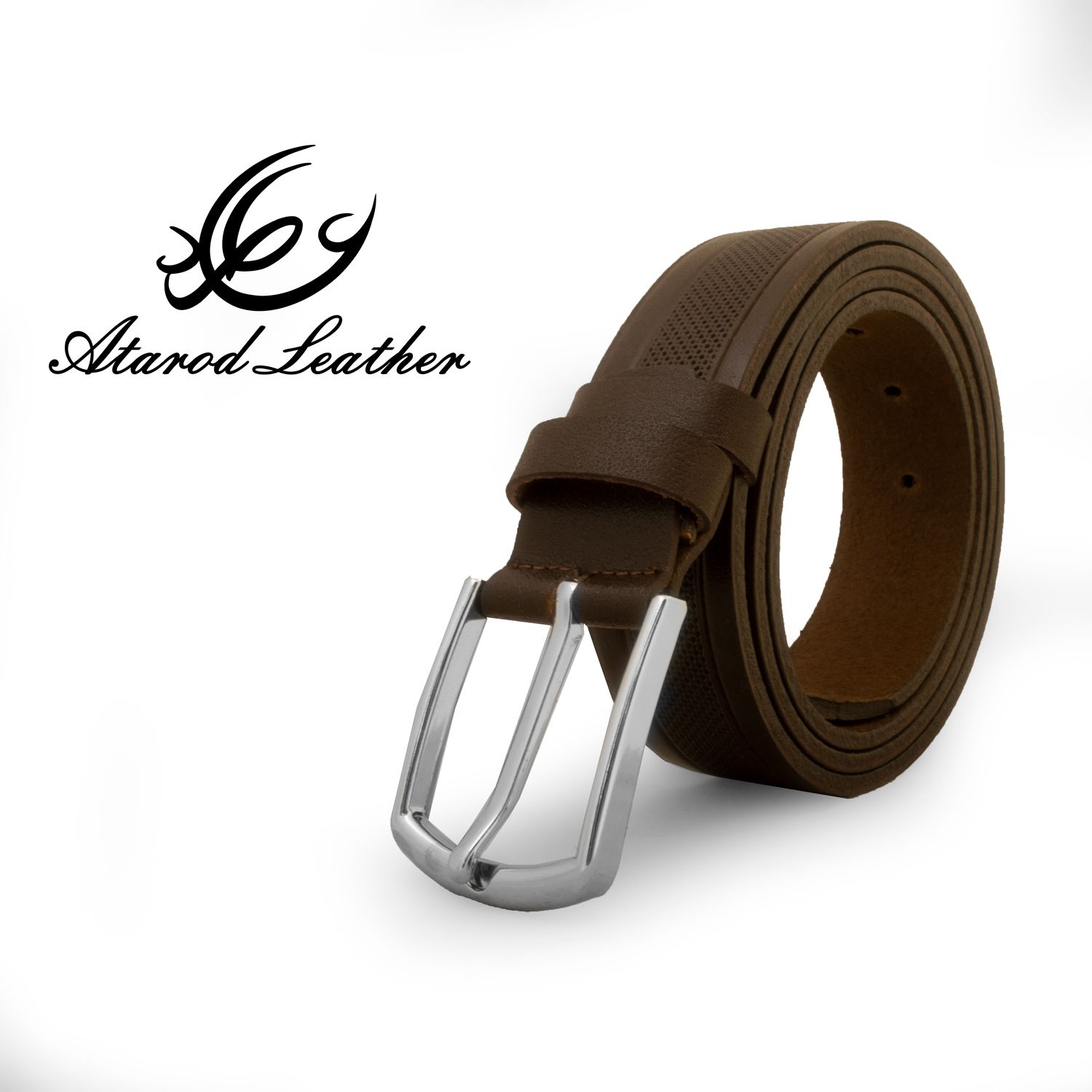 کمربند مردانه چرم عطارد مدل چرم طبیعی گاومیش کد B58 -  - 4