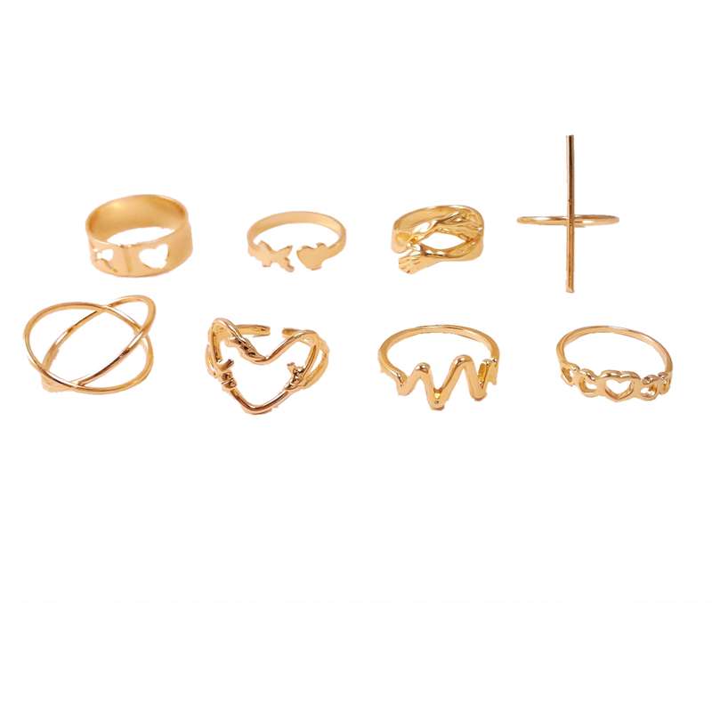 انگشتر زنانه مدل Rns22 مجموعه 8 عددی انگشتر زنانه مدل Rns22 مجموعه 8 عددی