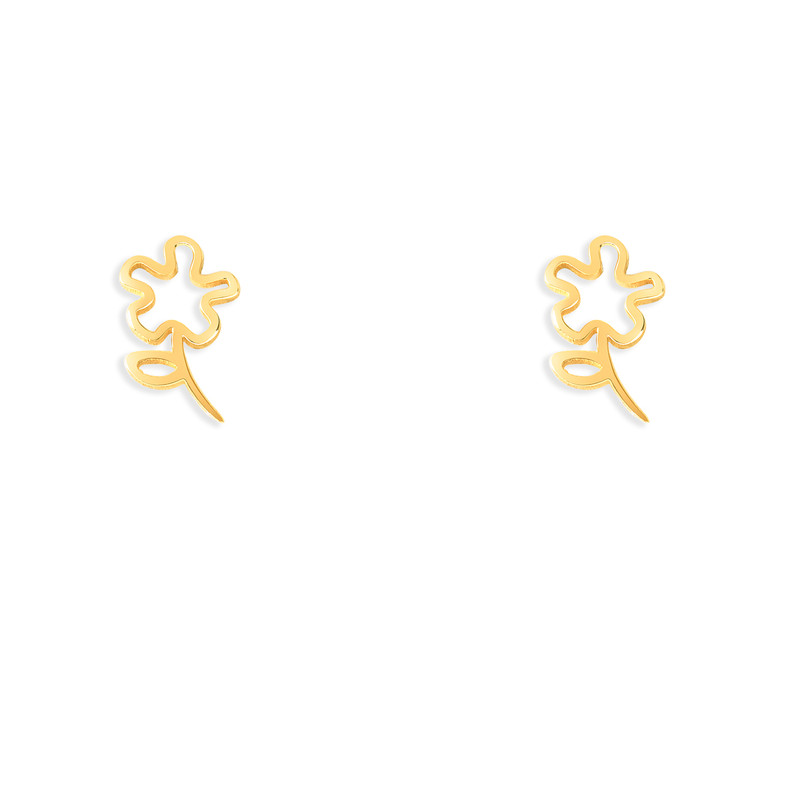 گوشواره میخی طلا   18 عیار زنانه سایا گلد مدل گل WE1355