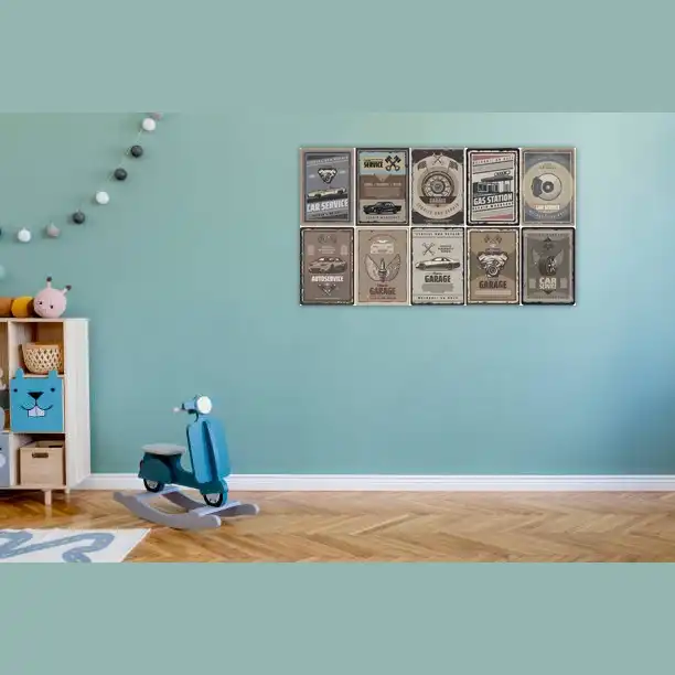 استیکر مدل ماشین کلاسیک کد KM-CARS1 مجموعه 10 عددی