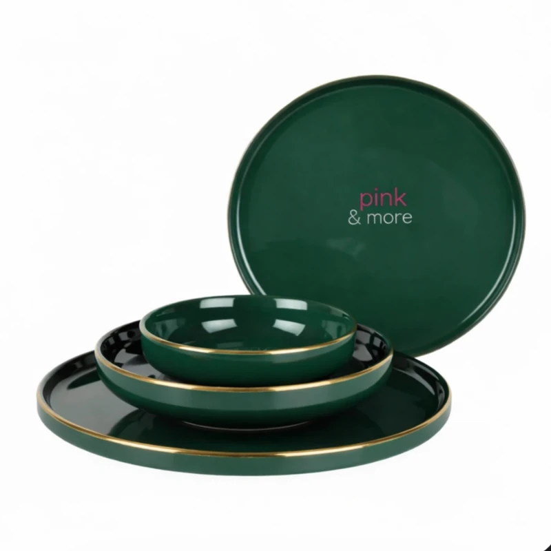 سرویس غذاخوری سرامیکی 24 پارچه 6 نفر پینک اند مور مدل P-002