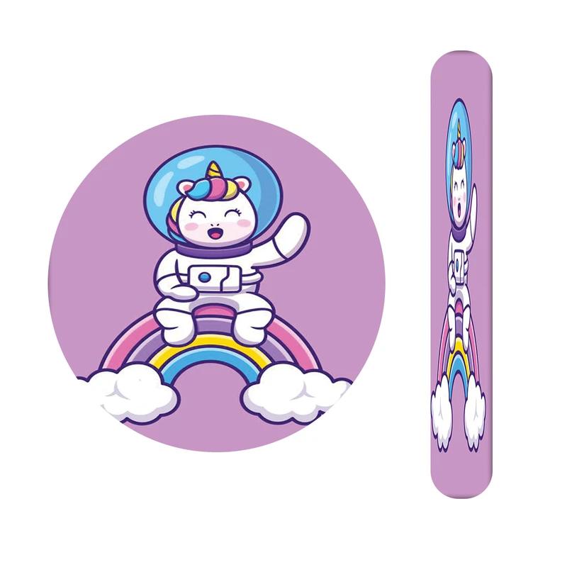 آینه آرایشی جیبی مدل یونیکورن کد 532  به همراه سوهان ناخن