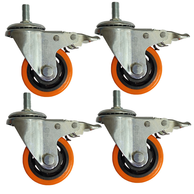 چرخ پیچی بیمارستانی اسباب کار مدل s100 بسته چهار عددی