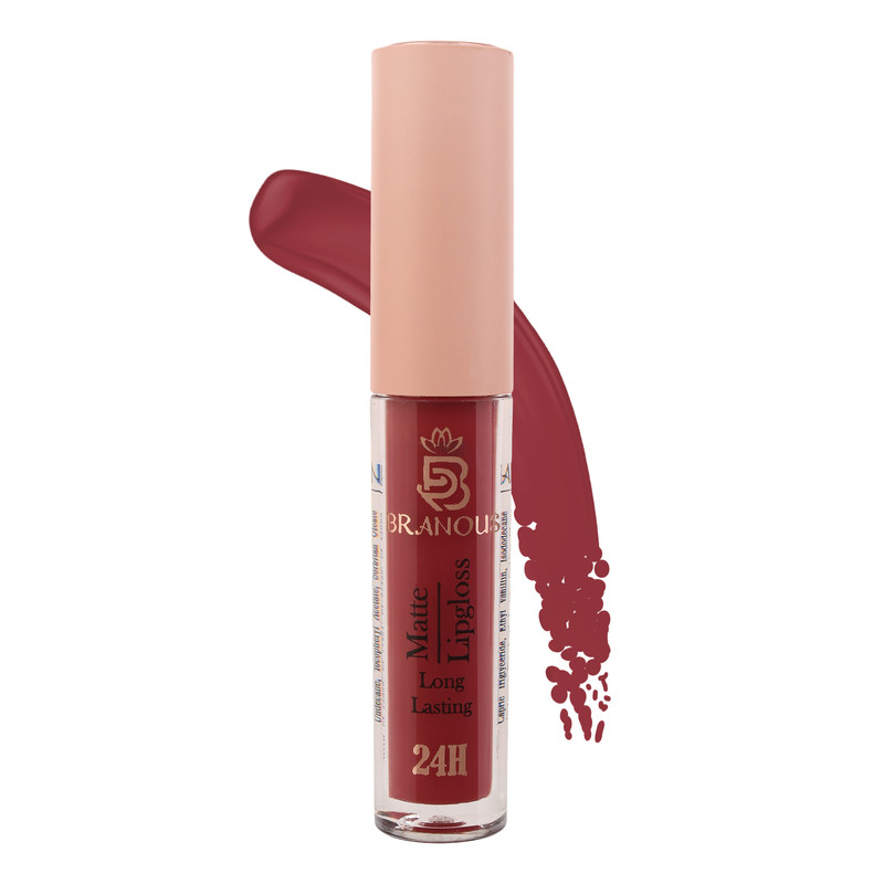 رژ لب مایع مات برانوس مدل Long Lasting شماره 504