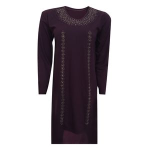 تونیک آستین بلند زنانه مدل قواره دار نخی نگینی کد tm-2036