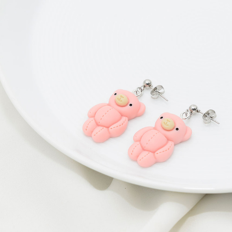 گوشواره دخترانه دلنار گالری مدل تدی تپل