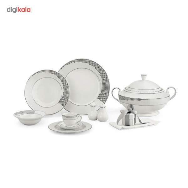 سرویس غذاخوری 86 پارچه شفر طرح Mega کد 5022