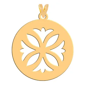 آویز گردنبند طلا 18 عیار زنانه فرشته مدل اسلیمی WNL-000041