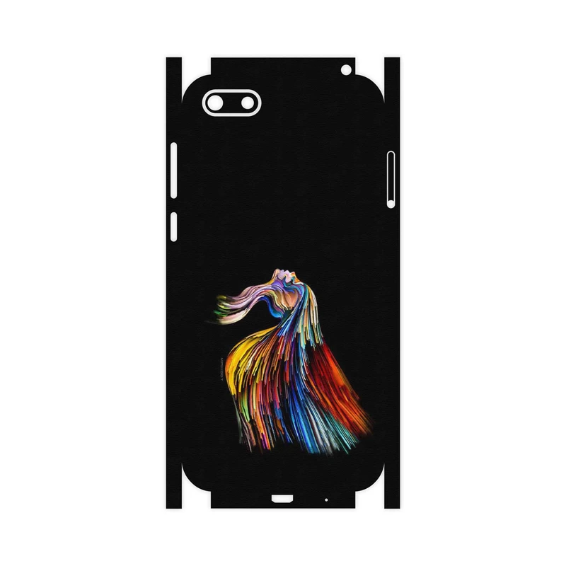 برچسب پوششی ماهوت مدل Rainbow Hair Digital Art-FullSkin مناسب برای گوشی موبایل هوآوی Y5 Lite