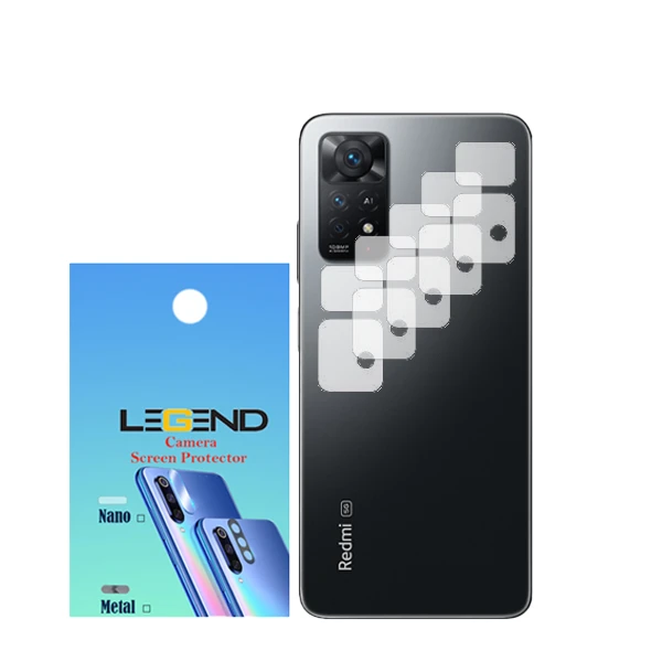 محافظ لنز دوربین لجند مدل نانوگلس مناسب برای گوشی موبایل شیائومی Note 11 Pro بسته 5 عددی
